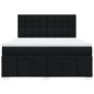 vidaXL Boxspringbett mit Matratze Schwarz 180x200 cm Stoff vidaXL Boxspringbett mit Matratze Schwarz 180x200 cm Stoff