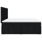 vidaXL Boxspringbett mit Matratze Schwarz 180x200 cm Stoff vidaXL Boxspringbett mit Matratze Schwarz 180x200 cm Stoff