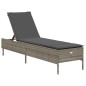 vidaXL 3-tlg. Sonnenliegen-Set mit Auflage Grau Poly Rattan vidaXL 3-tlg. Sonnenliegen-Set mit Auflage Grau Poly Rattan