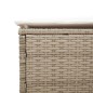 vidaXL 3-tlg. Sonnenliegen-Set mit Auflage Beige Poly Rattan vidaXL 3-tlg. Sonnenliegen-Set mit Auflage Beige Poly Rattan