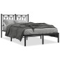 vidaXL Bettgestell mit Kopfteil Metall Schwarz 120x190 cm vidaXL Bettgestell mit Kopfteil Metall Schwarz 120x190 cm