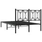 vidaXL Bettgestell mit Kopfteil Metall Schwarz 120x190 cm vidaXL Bettgestell mit Kopfteil Metall Schwarz 120x190 cm