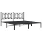vidaXL Bettgestell mit Kopfteil Metall Schwarz 183x213 cm vidaXL Bettgestell mit Kopfteil Metall Schwarz 183x213 cm