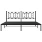 vidaXL Bettgestell mit Kopfteil Metall Schwarz 183x213 cm vidaXL Bettgestell mit Kopfteil Metall Schwarz 183x213 cm