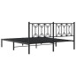 vidaXL Bettgestell mit Kopfteil Metall Schwarz 183x213 cm vidaXL Bettgestell mit Kopfteil Metall Schwarz 183x213 cm