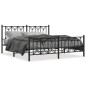 vidaXL Metallbett ohne Matratze mit Fußteil Schwarz 180x200 cm vidaXL Metallbett ohne Matratze mit Fußteil Schwarz 180x200 cm