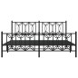 vidaXL Metallbett ohne Matratze mit Fußteil Schwarz 180x200 cm vidaXL Metallbett ohne Matratze mit Fußteil Schwarz 180x200 cm