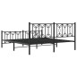vidaXL Metallbett ohne Matratze mit Fußteil Schwarz 180x200 cm vidaXL Metallbett ohne Matratze mit Fußteil Schwarz 180x200 cm