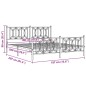 vidaXL Metallbett ohne Matratze mit Fußteil Schwarz 180x200 cm vidaXL Metallbett ohne Matratze mit Fußteil Schwarz 180x200 cm