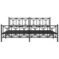 vidaXL Bettgestell mit Kopf- und Fußteil Metall Schwarz 193x203 cm vidaXL Bettgestell mit Kopf- und Fußteil Metall Schwarz 193x203 cm