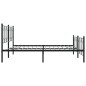 vidaXL Bettgestell mit Kopf- und Fußteil Metall Schwarz 193x203 cm vidaXL Bettgestell mit Kopf- und Fußteil Metall Schwarz 193x203 cm