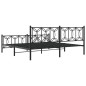 vidaXL Bettgestell mit Kopf- und Fußteil Metall Schwarz 193x203 cm vidaXL Bettgestell mit Kopf- und Fußteil Metall Schwarz 193x203 cm