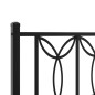 vidaXL Bettgestell mit Kopf- und Fußteil Metall Schwarz 193x203 cm vidaXL Bettgestell mit Kopf- und Fußteil Metall Schwarz 193x203 cm