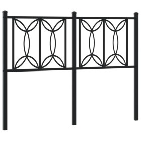 vidaXL Kopfteil Metall Schwarz 120 cm