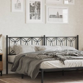 vidaXL Kopfteil Metall Schwarz 193 cm