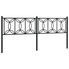 vidaXL Kopfteil Metall Schwarz 193 cm