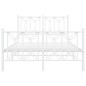 vidaXL Bettgestell mit Kopf- und Fußteil Metall Weiß 120x190 cm vidaXL Bettgestell mit Kopf- und Fußteil Metall Weiß 120x190 cm