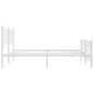 vidaXL Bettgestell mit Kopf- und Fußteil Metall Weiß 180x200 cm vidaXL Bettgestell mit Kopf- und Fußteil Metall Weiß 180x200 cm