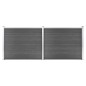 vidaXL Zaunelement Set WPC 353x146 cm Schwarz vidaXL Zaunelement Set WPC 353x146 cm Schwarz