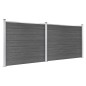 vidaXL Zaunelement Set WPC 353x146 cm Schwarz vidaXL Zaunelement Set WPC 353x146 cm Schwarz