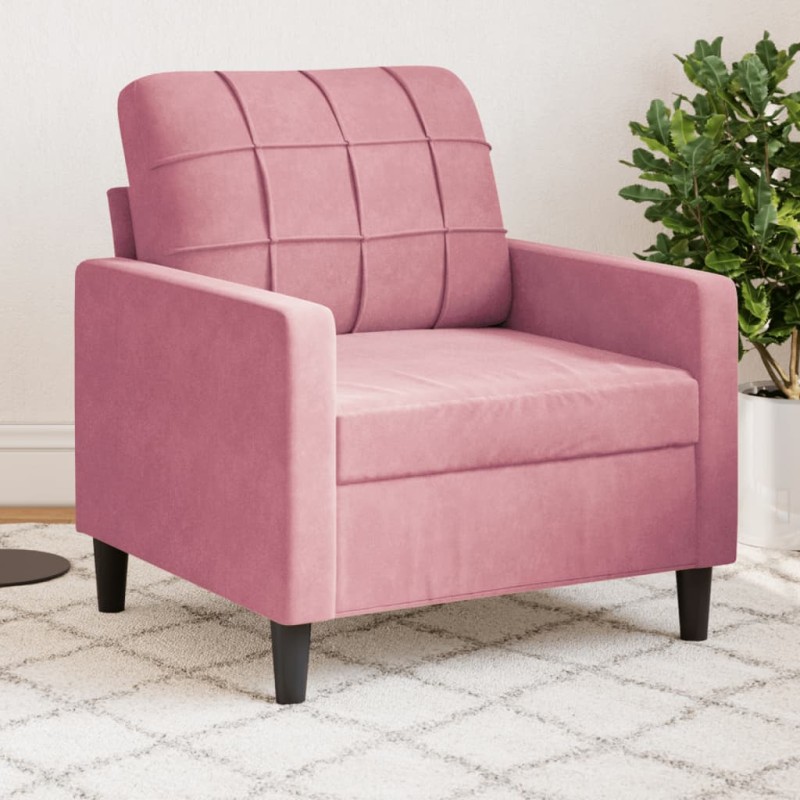vidaXL Sessel Rosa 60 cm Samt vidaXL Sessel Rosa 60 cm Samt