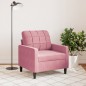 vidaXL Sessel Rosa 60 cm Samt vidaXL Sessel Rosa 60 cm Samt