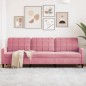 vidaXL 3-Sitzer-Sofa Rosa 210 cm Samt vidaXL 3-Sitzer-Sofa Rosa 210 cm Samt
