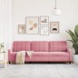 vidaXL 3-Sitzer-Sofa Rosa 210 cm Samt vidaXL 3-Sitzer-Sofa Rosa 210 cm Samt