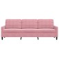 vidaXL 3-Sitzer-Sofa Rosa 210 cm Samt vidaXL 3-Sitzer-Sofa Rosa 210 cm Samt