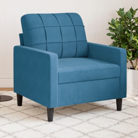 vidaXL Sessel Blau 60 cm Samt