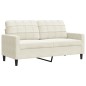 vidaXL 2-Sitzer-Sofa Creme 140 cm Samt vidaXL 2-Sitzer-Sofa Creme 140 cm Samt