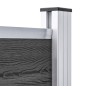 vidaXL Zaunelement Set WPC 353x146 cm Schwarz vidaXL Zaunelement Set WPC 353x146 cm Schwarz