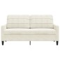 vidaXL 2-Sitzer-Sofa Creme 140 cm Samt vidaXL 2-Sitzer-Sofa Creme 140 cm Samt
