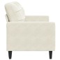vidaXL 2-Sitzer-Sofa Creme 140 cm Samt vidaXL 2-Sitzer-Sofa Creme 140 cm Samt