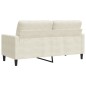 vidaXL 2-Sitzer-Sofa Creme 140 cm Samt vidaXL 2-Sitzer-Sofa Creme 140 cm Samt