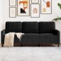 vidaXL 3-Sitzer-Sofa Schwarz 180 cm Samt vidaXL 3-Sitzer-Sofa Schwarz 180 cm Samt