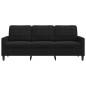 vidaXL 3-Sitzer-Sofa Schwarz 180 cm Samt vidaXL 3-Sitzer-Sofa Schwarz 180 cm Samt