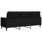 vidaXL 3-Sitzer-Sofa Schwarz 180 cm Samt vidaXL 3-Sitzer-Sofa Schwarz 180 cm Samt