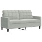 vidaXL 2-Sitzer-Sofa Hellgrau 140 cm Samt vidaXL 2-Sitzer-Sofa Hellgrau 140 cm Samt