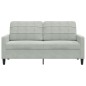 vidaXL 2-Sitzer-Sofa Hellgrau 140 cm Samt vidaXL 2-Sitzer-Sofa Hellgrau 140 cm Samt