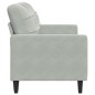 vidaXL 2-Sitzer-Sofa Hellgrau 140 cm Samt vidaXL 2-Sitzer-Sofa Hellgrau 140 cm Samt