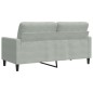 vidaXL 2-Sitzer-Sofa Hellgrau 140 cm Samt vidaXL 2-Sitzer-Sofa Hellgrau 140 cm Samt