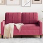 vidaXL 2-Sitzer-Sofa Weinrot 120 cm Samt vidaXL 2-Sitzer-Sofa Weinrot 120 cm Samt