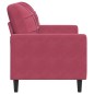 vidaXL 2-Sitzer-Sofa Weinrot 120 cm Samt vidaXL 2-Sitzer-Sofa Weinrot 120 cm Samt