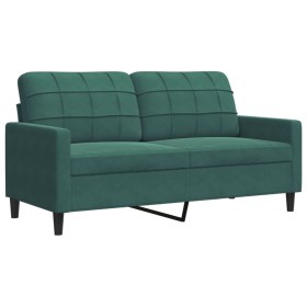 vidaXL 2-Sitzer-Sofa Dunkelgrün 140 cm Samt