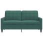 vidaXL 2-Sitzer-Sofa Dunkelgrün 140 cm Samt vidaXL 2-Sitzer-Sofa Dunkelgrün 140 cm Samt