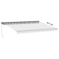 vidaXL Markise Manuell mit LEDs Anthrazit & Weiß 450x350 cm vidaXL Markise Manuell mit LEDs Anthrazit & Weiß 450x350 cm