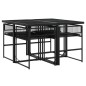 vidaXL 5-tlg. Garten-Essgruppe mit Kissen Schwarz Poly Rattan vidaXL 5-tlg. Garten-Essgruppe mit Kissen Schwarz Poly Rattan