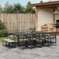vidaXL 13-tlg. Garten-Essgruppe mit Kissen Schwarz Poly Rattan vidaXL 13-tlg. Garten-Essgruppe mit Kissen Schwarz Poly Rattan