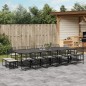 vidaXL 17-tlg. Garten-Essgruppe mit Kissen Schwarz Poly Rattan vidaXL 17-tlg. Garten-Essgruppe mit Kissen Schwarz Poly Rattan